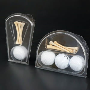 PET PVC Clear 1/3/12 Golfballs Custom Clamshell Packaging Blister