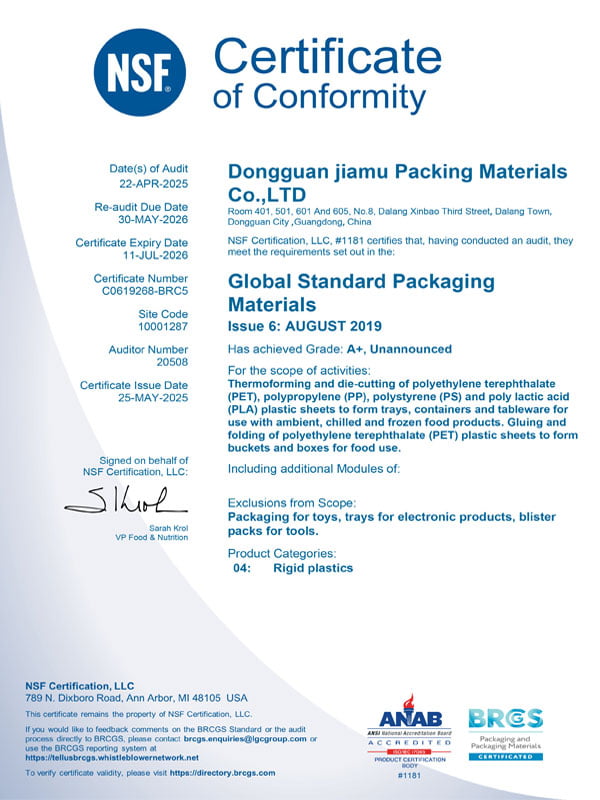 BRC Certificate