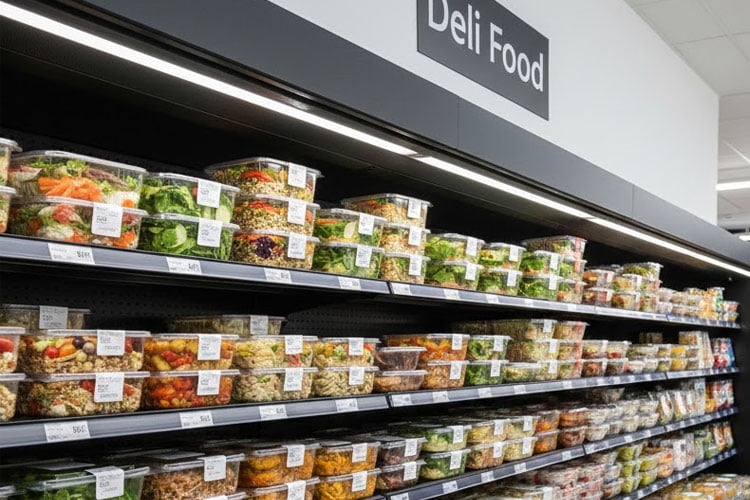 clear hinged deli food container