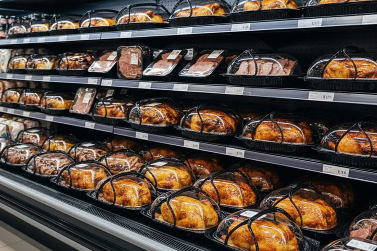 Plastic Rotisserie Grilled Turkey Container