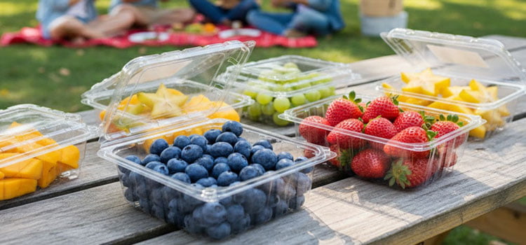 Clear Plastic Clamshell for Cherries Tomatoes