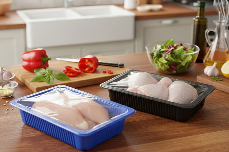PP Poultry Meat Trays Packaging for Fresh Chicken Breast Wings Tenders for Cherries Tomatoes