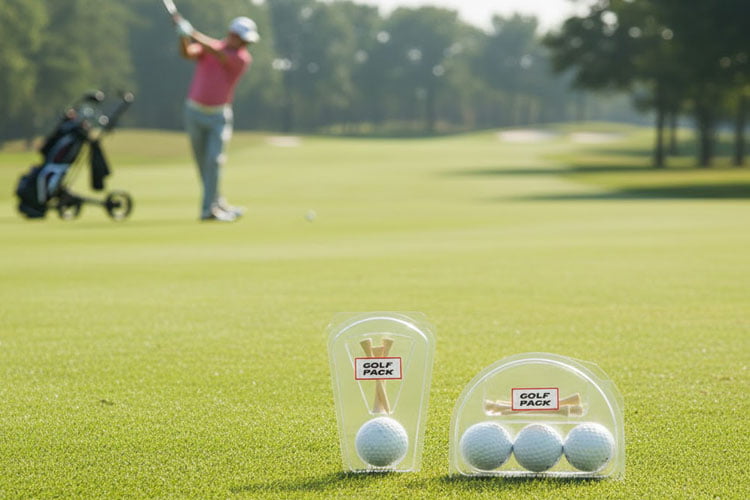Customized blister clamshells for golfballs 