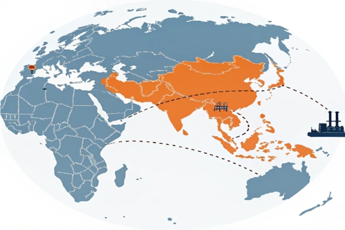 US-Iran conflict impact on oil routes US-Iran conflict map showing oil routes