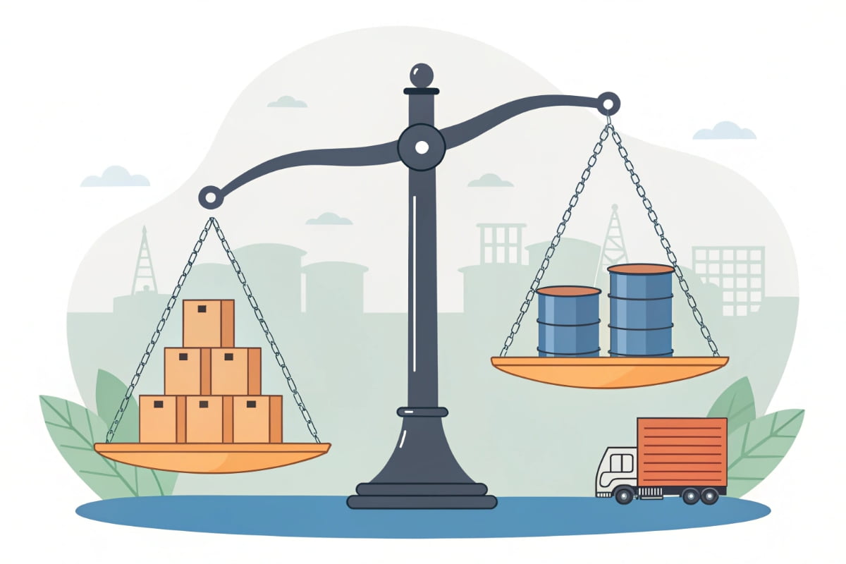 Chart showing price stability comparison