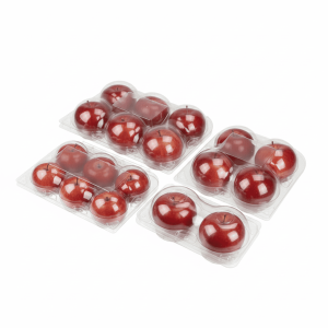 2/4/6 Pack Clear Plastic Apple Clamshells