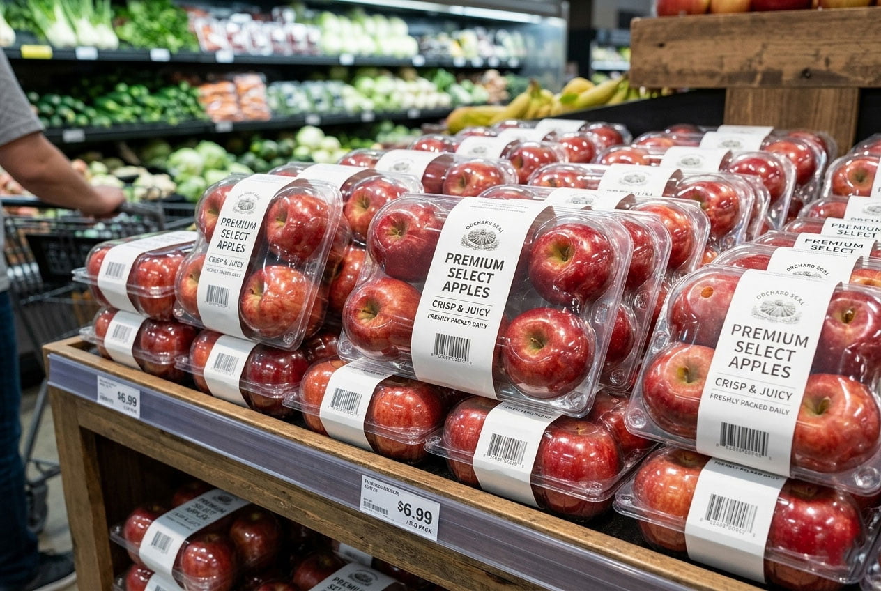 Clear Plastic Clamshell for Apples