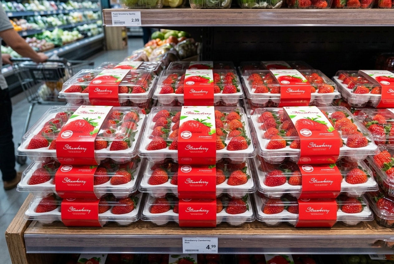 Clear Plastic Box for Strawberry