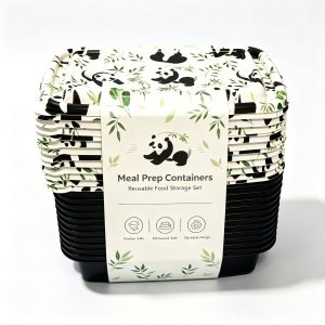 Floral Print Reusable Microwave Safe BPA Free Stackable Meal Prep Bento Lunch Box Food Storage Container